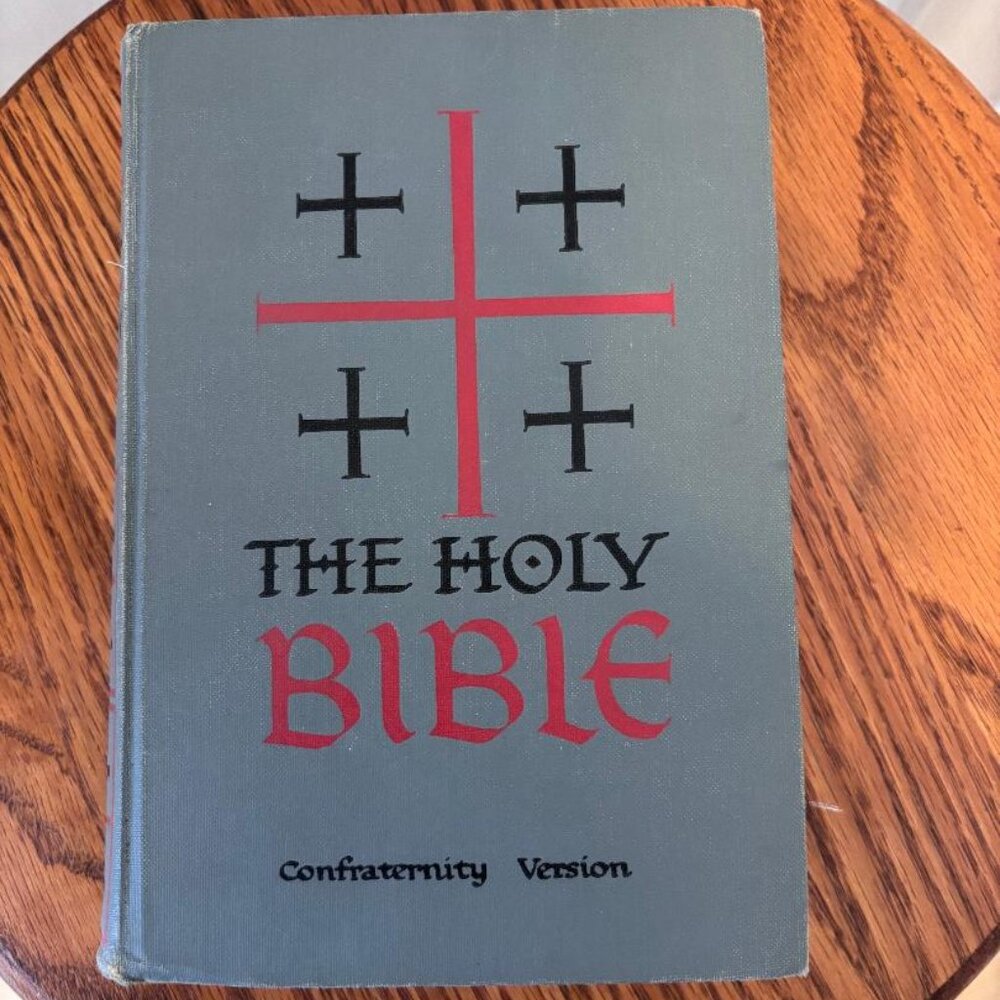 The Holy Bible Confraternity Pictures Hardcover 1961 American Catholic